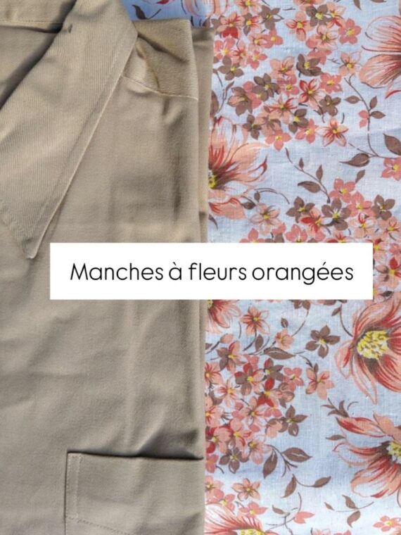 Sur-chemise - fleurs orangées