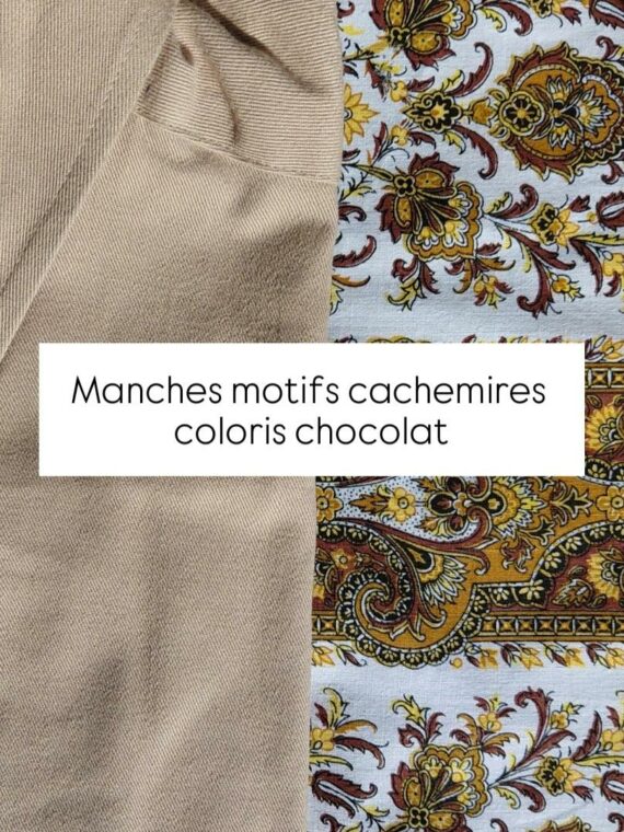 Sur-chemise - motifs cachemires coloris chocolat
